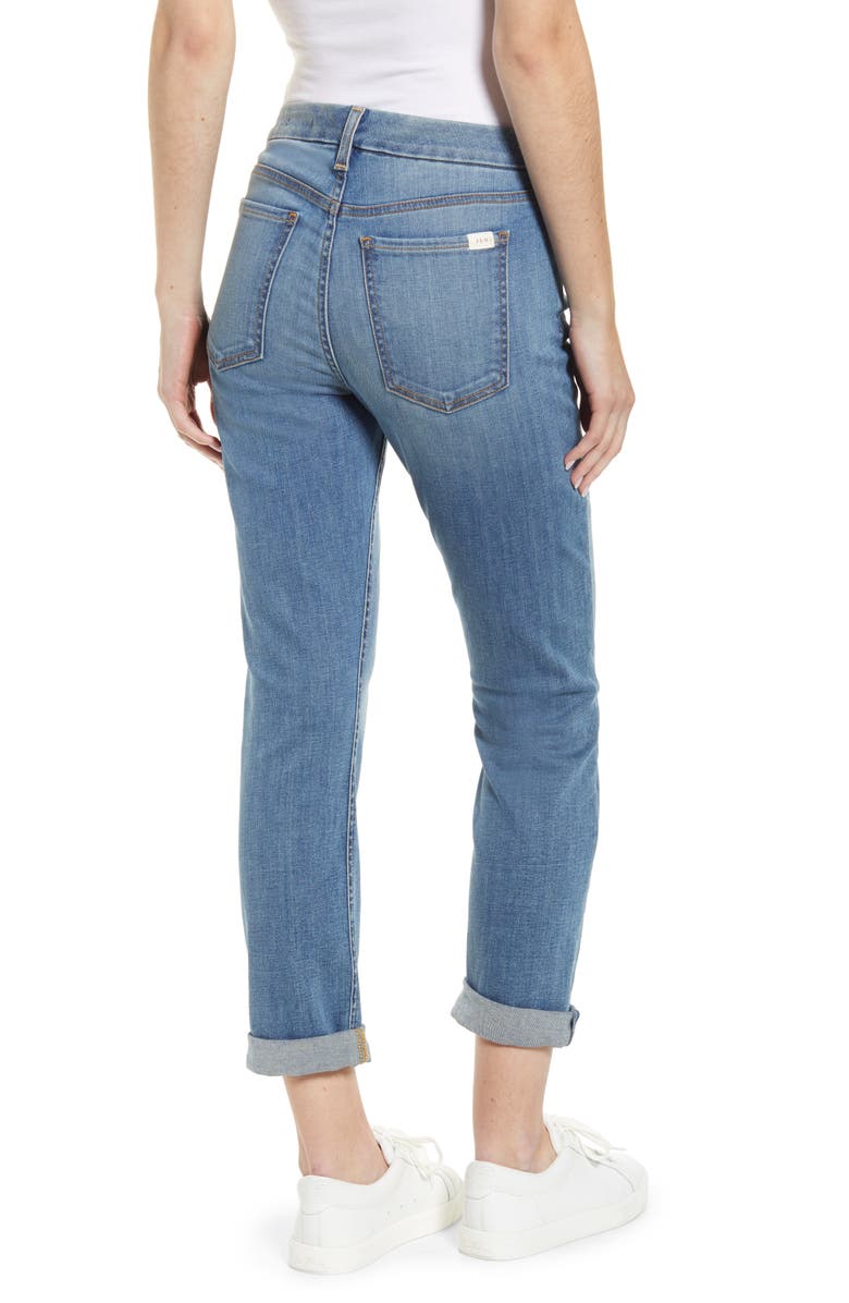 JEN7 by 7 For All Mankind High Waist Crop Straight Leg Jeans, Alternate, color,