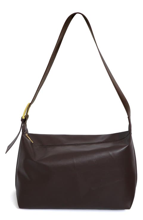Faux Leather Shoulder Bag
