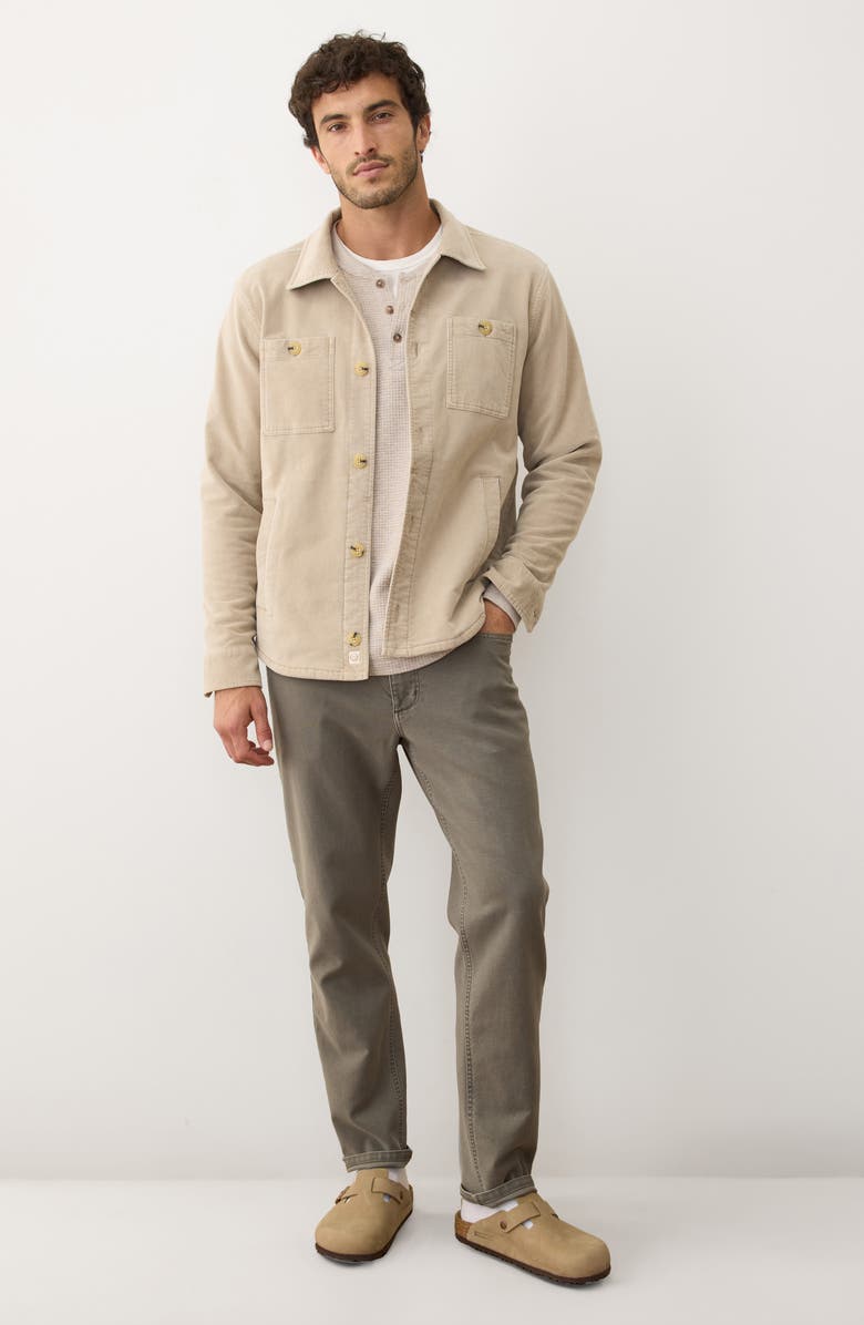 Marine Layer Max Brushed Overshirt, Alternate, color, Taupe