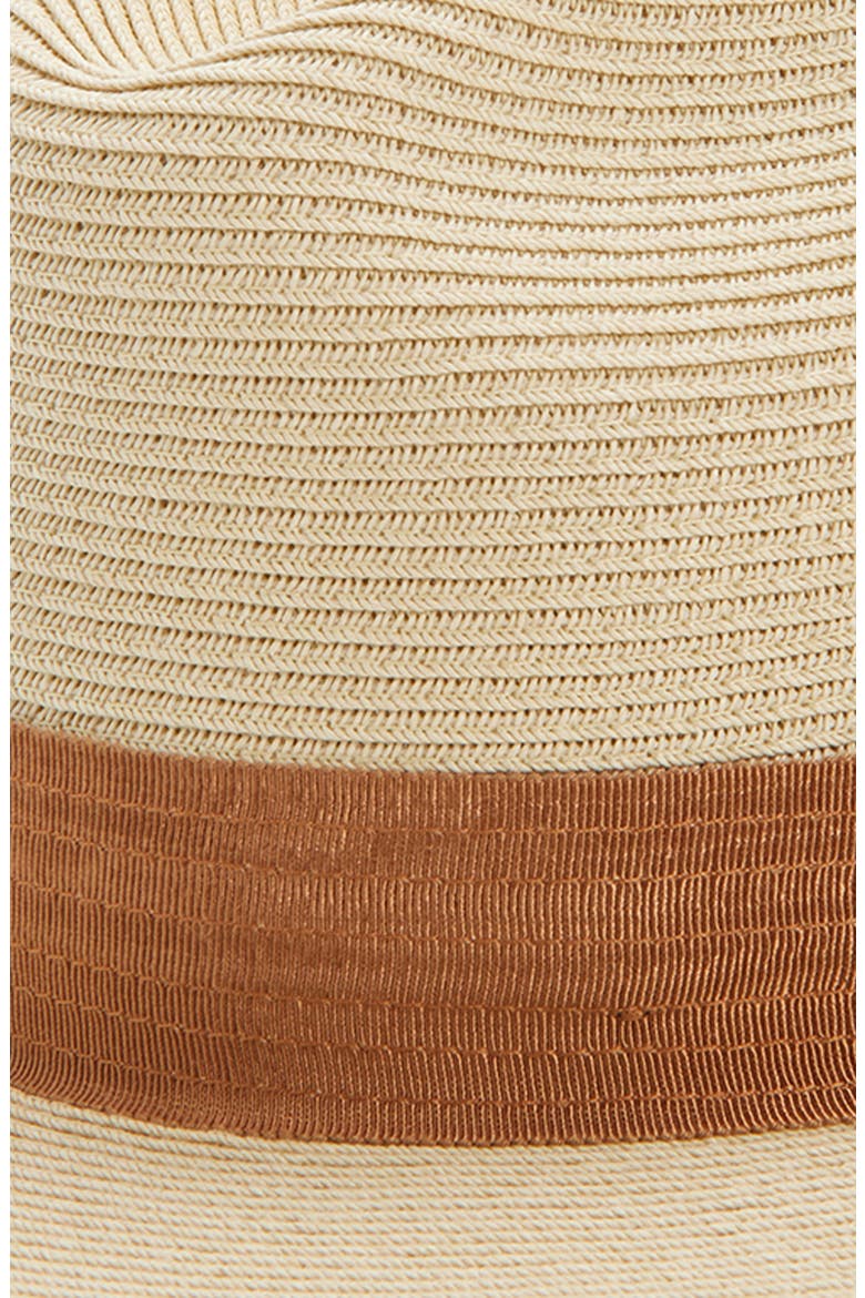 Roma Packable Straw Fedora, Alternate, color, NATURAL/ BRONZE