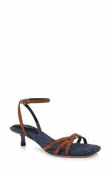 L'AGENCE Genette Ankle Strap Kitten Heel Sandal