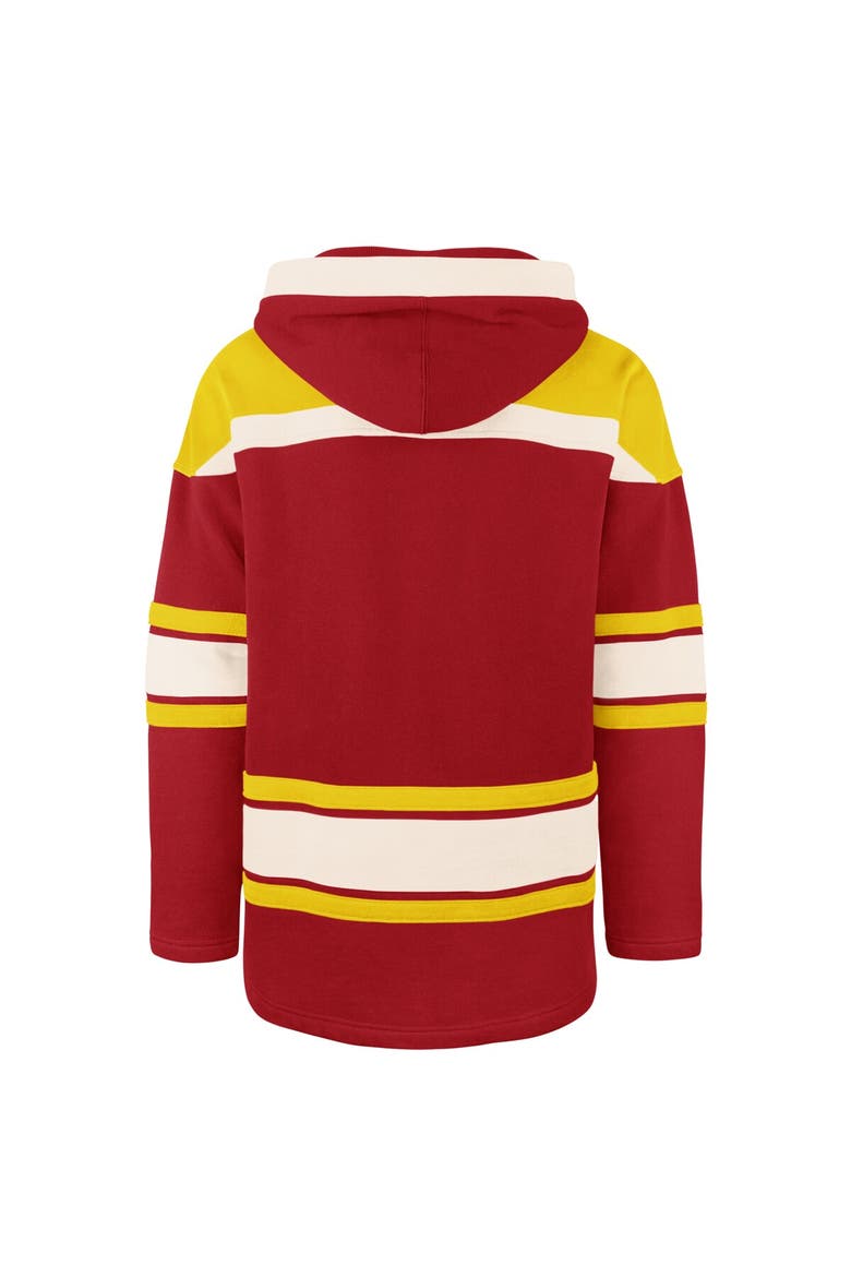 Men's '47  Red Calgary Flames Superior Lacer Hoodie, Alternate, color, Red