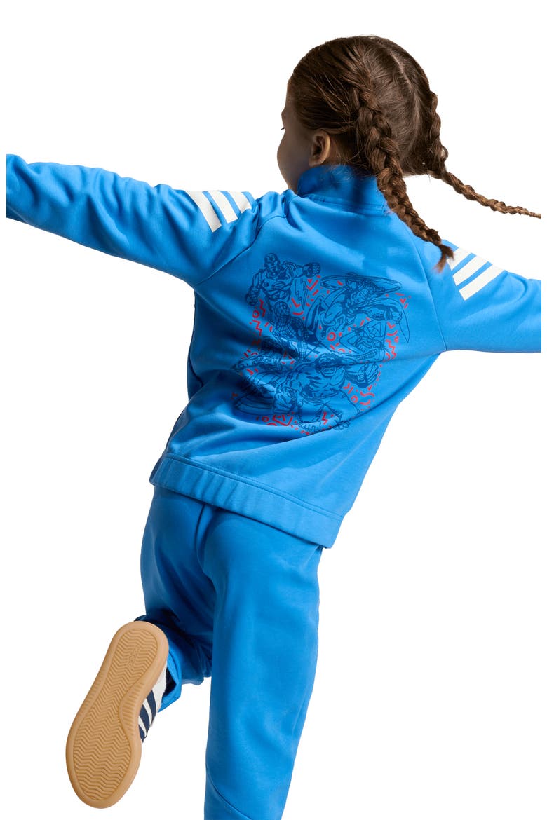 x Kids' Marvel Avengers Track Jacket & Pants Set, Alternate, color, RAY BLUE/ OFF WHITE