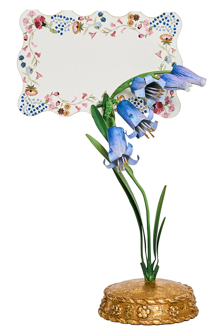 Meadow Walk Bluebell Place Card Holder, Alternate, color, CHAMBRAY