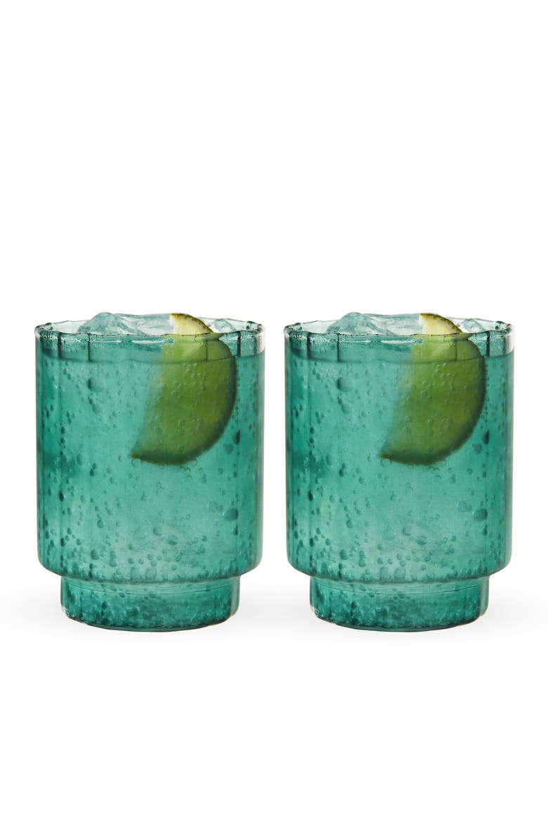 Malachite Optic Tumblers Set of 2, Main, color, Green