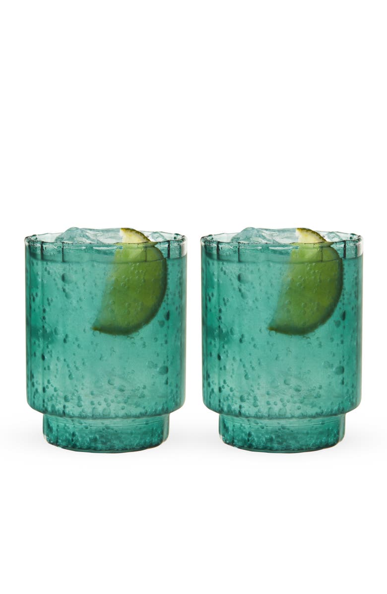 TWINE Malachite Optic Tumblers Set of 2, Main, color, Green