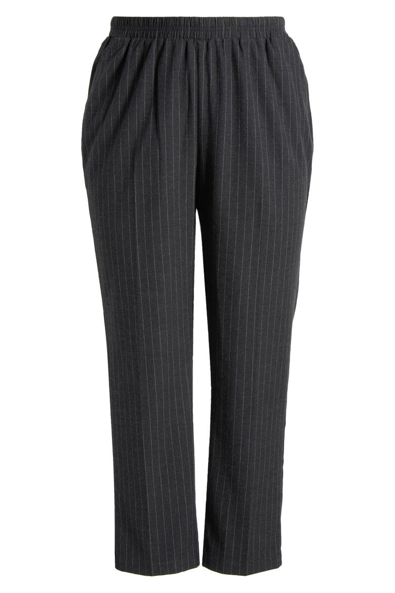The Pinstripe High Waist Pants, Alternate, color, GRAPHITE