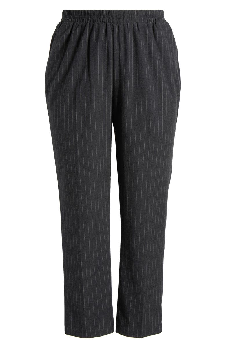 Universal Standard The Pinstripe High Waist Pants, Alternate, color, Graphite