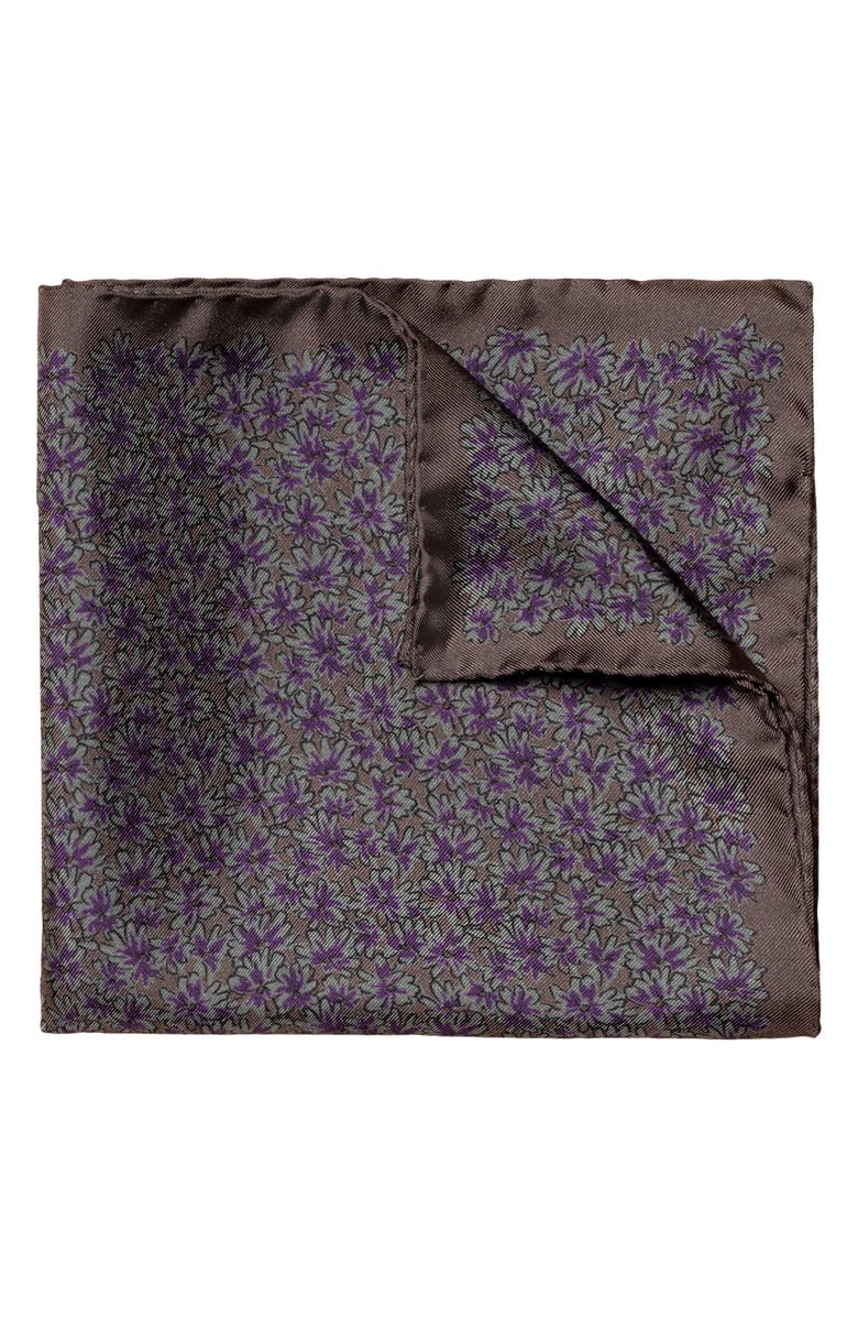 Eton Floral Silk Pocket Square, Main, color, 