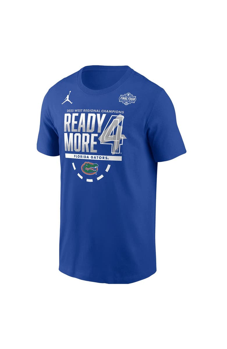 Jordan Brand Men's Jordan Brand Royal Florida Gators 2025 NCAA Men's Basketball Tournament March Madness Final Four Regional Champions Locker Room T-Shirt, Alternate, color, 