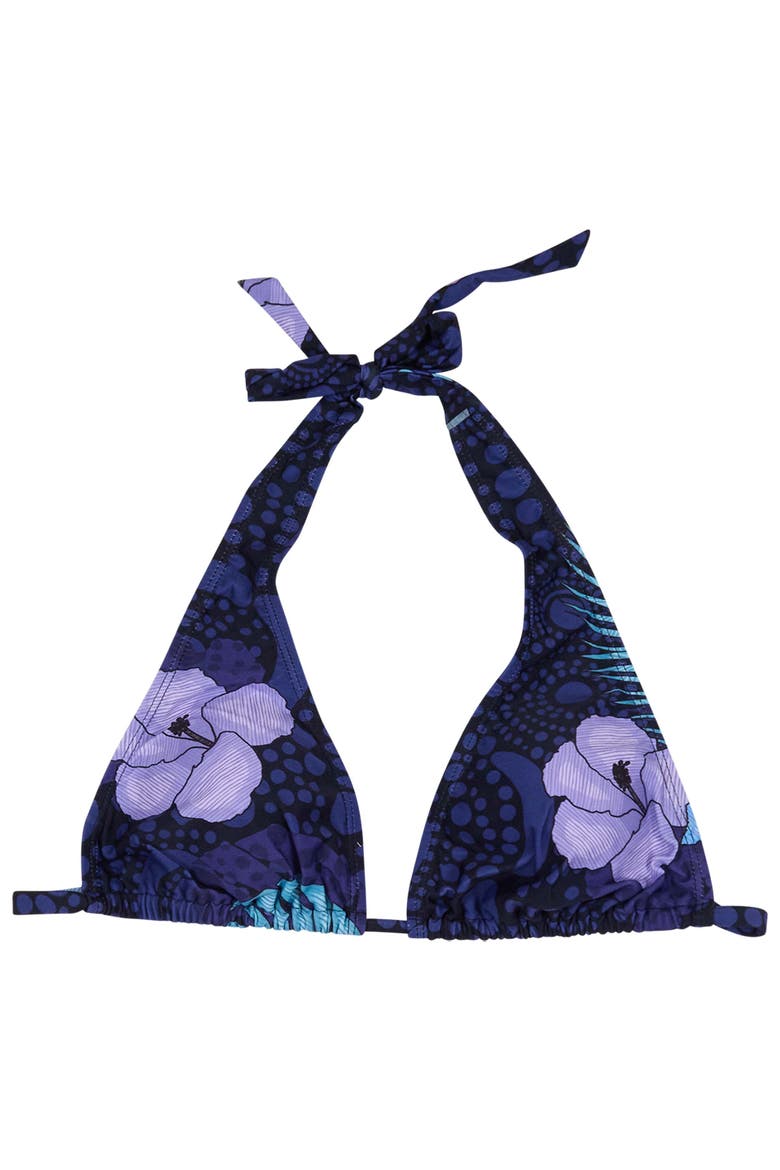Tropical Fantasy Womens Bikini Top, Alternate, color, Tropical Fantasy Navy
