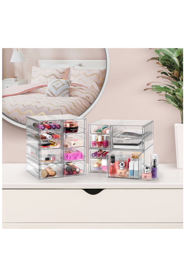7-Drawer Acrylic Organizer, Alternate, color, CLEAR