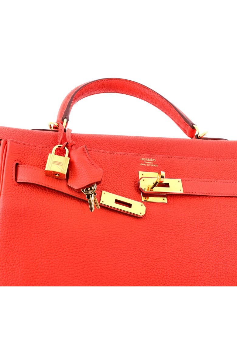 Pre-Owned Hermes Kelly Handbag Orange Togo with Gold Hardware 35, Alternate, color, Capucine