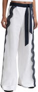 Reiss Farah Embroidered Linen Pants