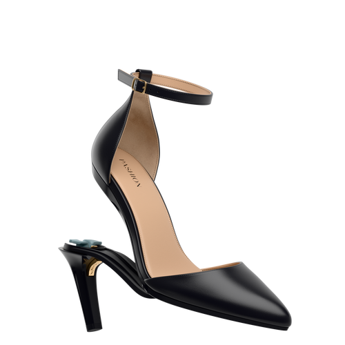 Shop Pashion Footwear The D'orsay 4" Stiletto Heel In Coal Leather