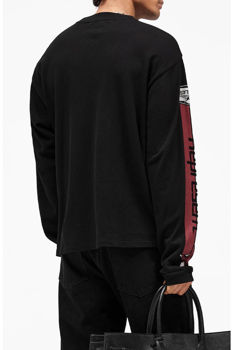 Long Sleeve Cotton Graphic T-Shirt, Alternate, color, JET BLACK