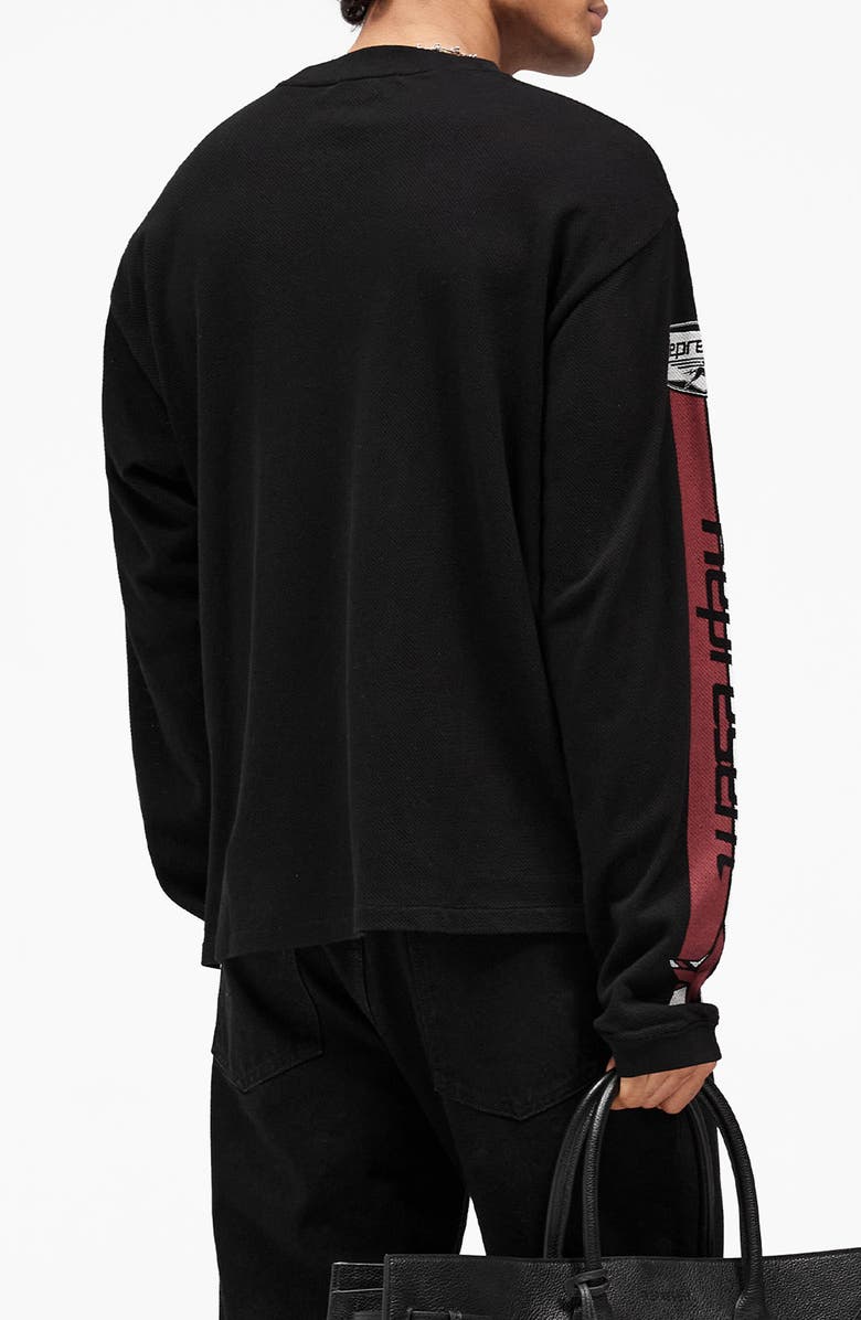 Represent Long Sleeve Cotton Graphic T-Shirt, Alternate, color, Jet Black
