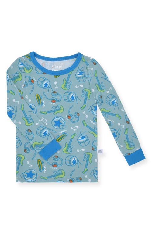Cloud Nine Sleep On It Kids' Musical Instrument Two-piece Pajamas & Socks Set In Green