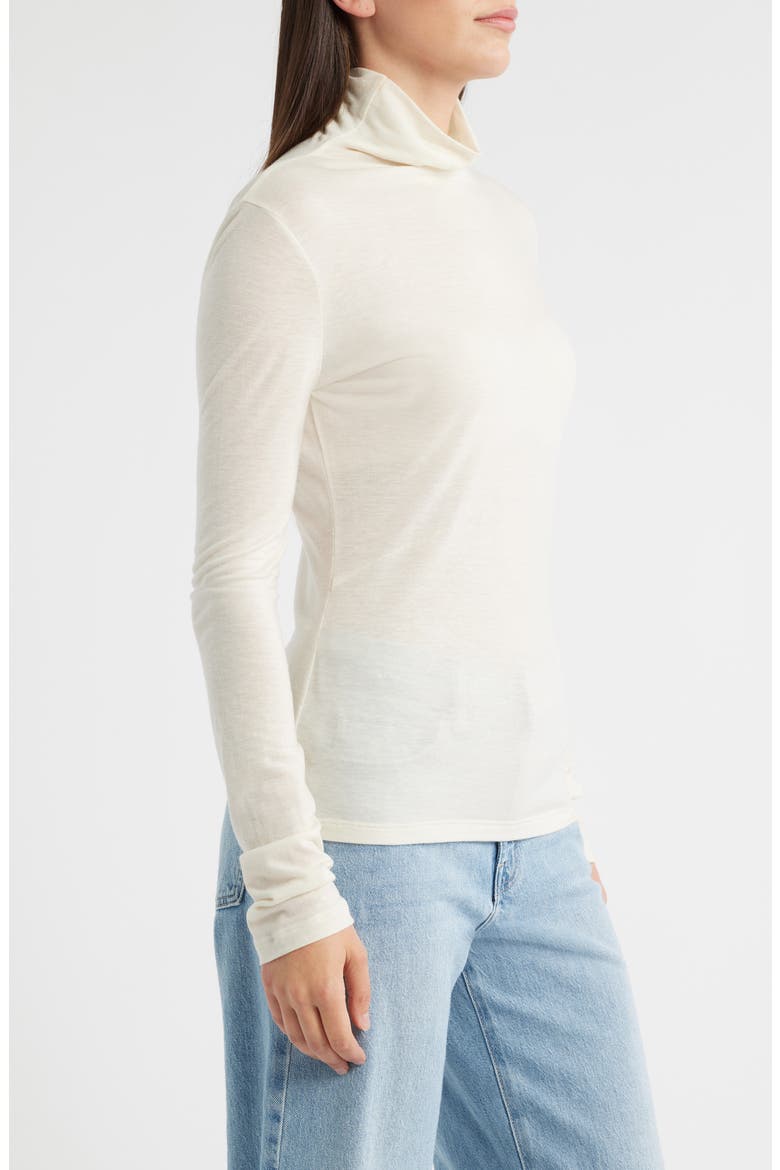 Elavu Turtleneck Top, Alternate, color, SOFT CREAM
