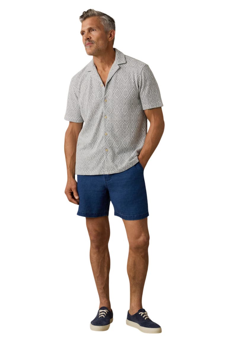 Oasis Camp Shirt, Alternate, color, BLUE ISLAND MEDALLION