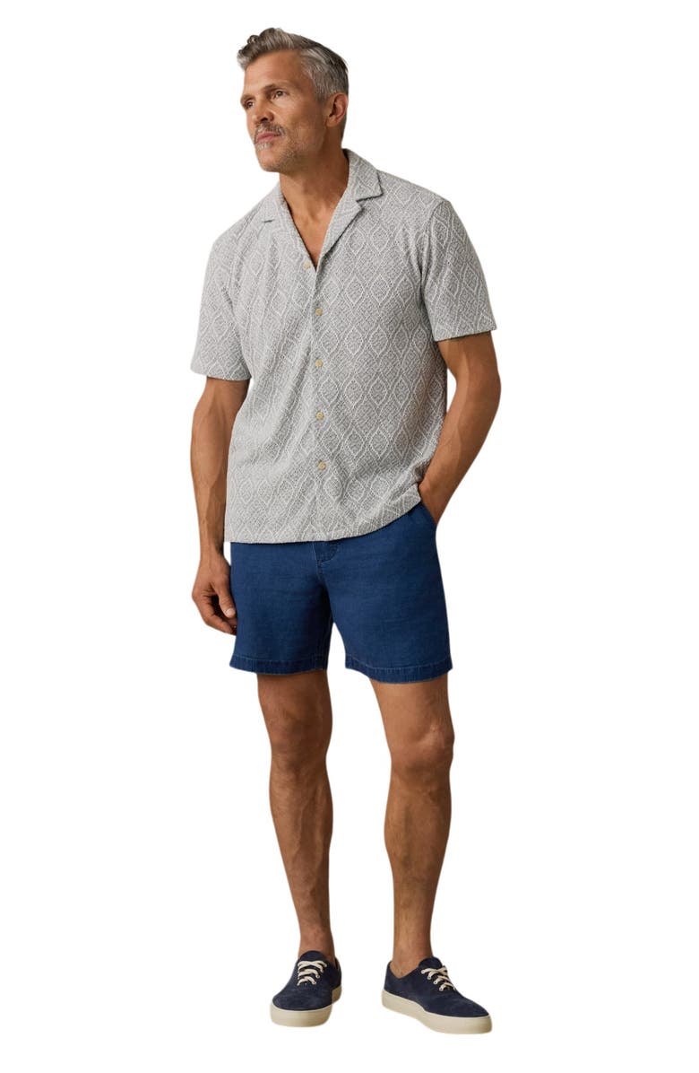 Faherty Oasis Camp Shirt, Alternate, color, Blue Island Medallion