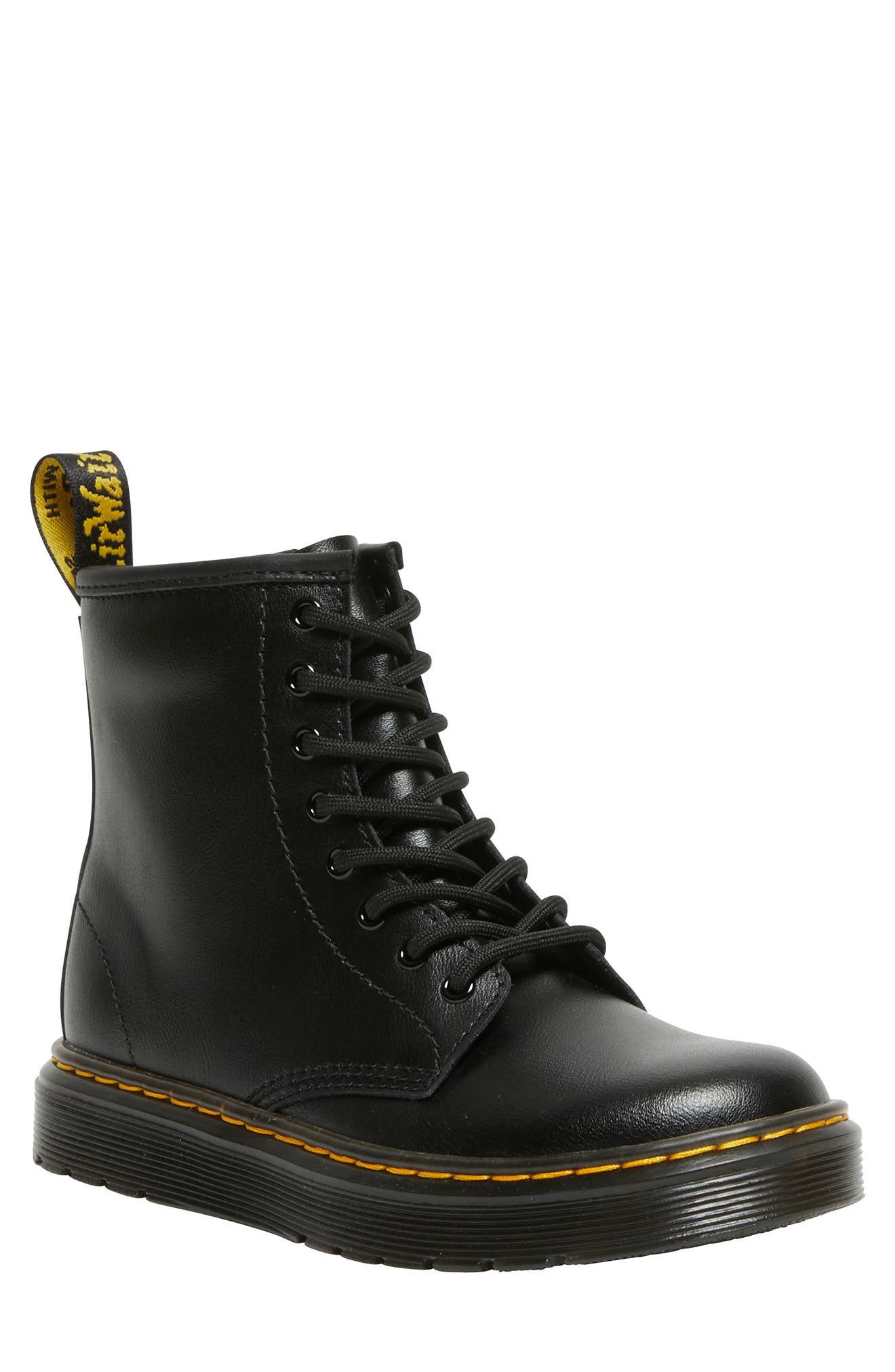 Dr. Martens Kids' Zavala Lug Boot, Main, color, Black T Lamper Leather