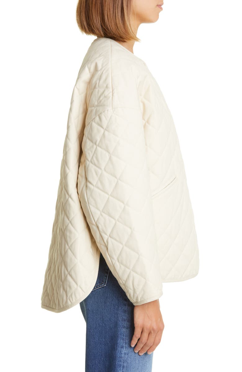 TOTEME Quilted Organic Cotton Canvas Jacket, Alternate, color, 