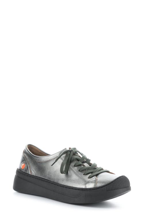 Softinos by Fly London Platform Sneaker in Graphite Laminate 