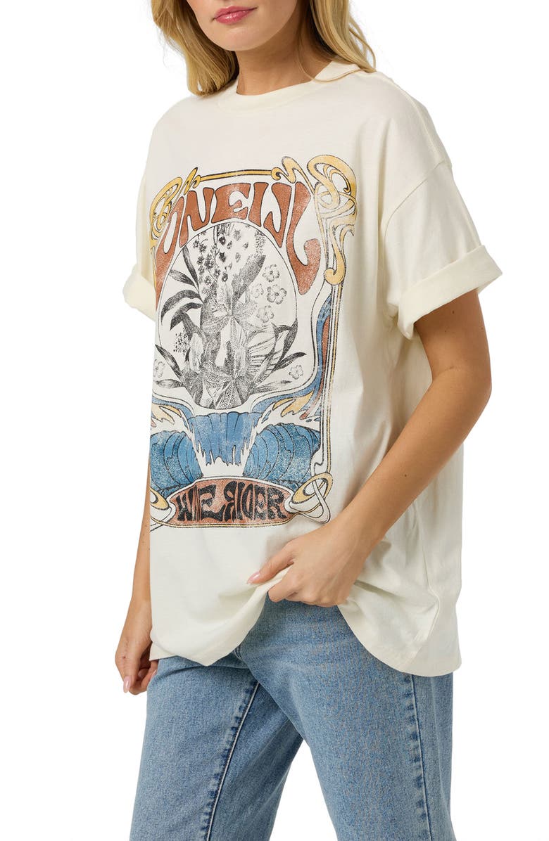 O'Neill Wave Rider Oversized Graphic T-Shirt, Alternate, color, Tofu