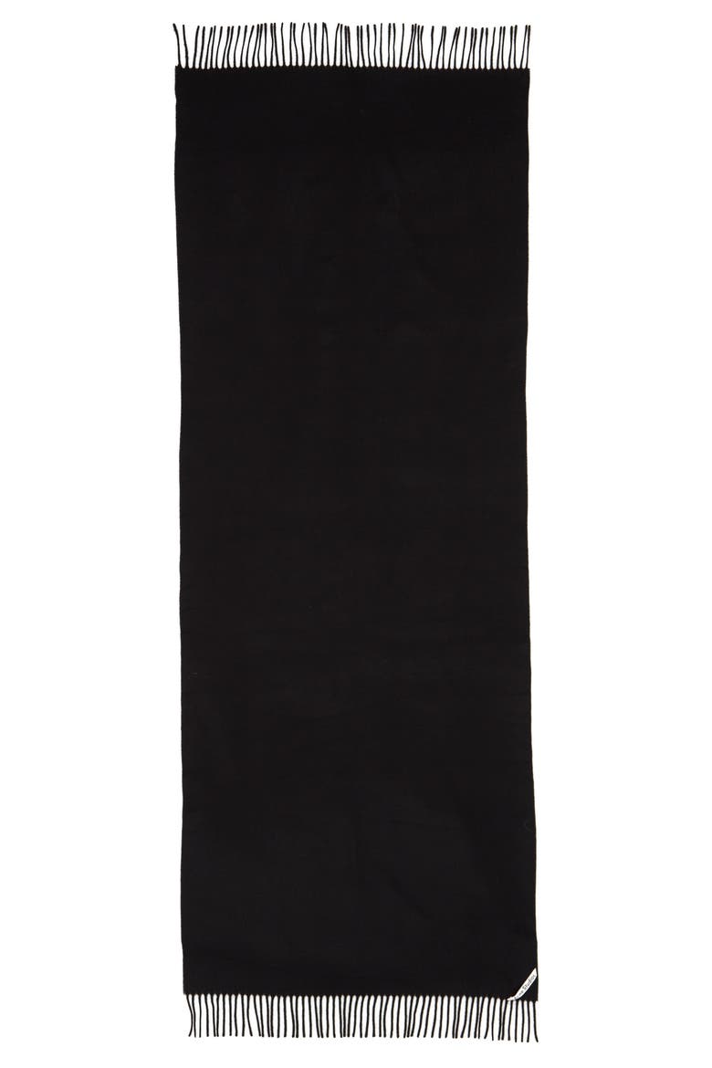 Canada Fringe Scarf, Main, color, BLACK