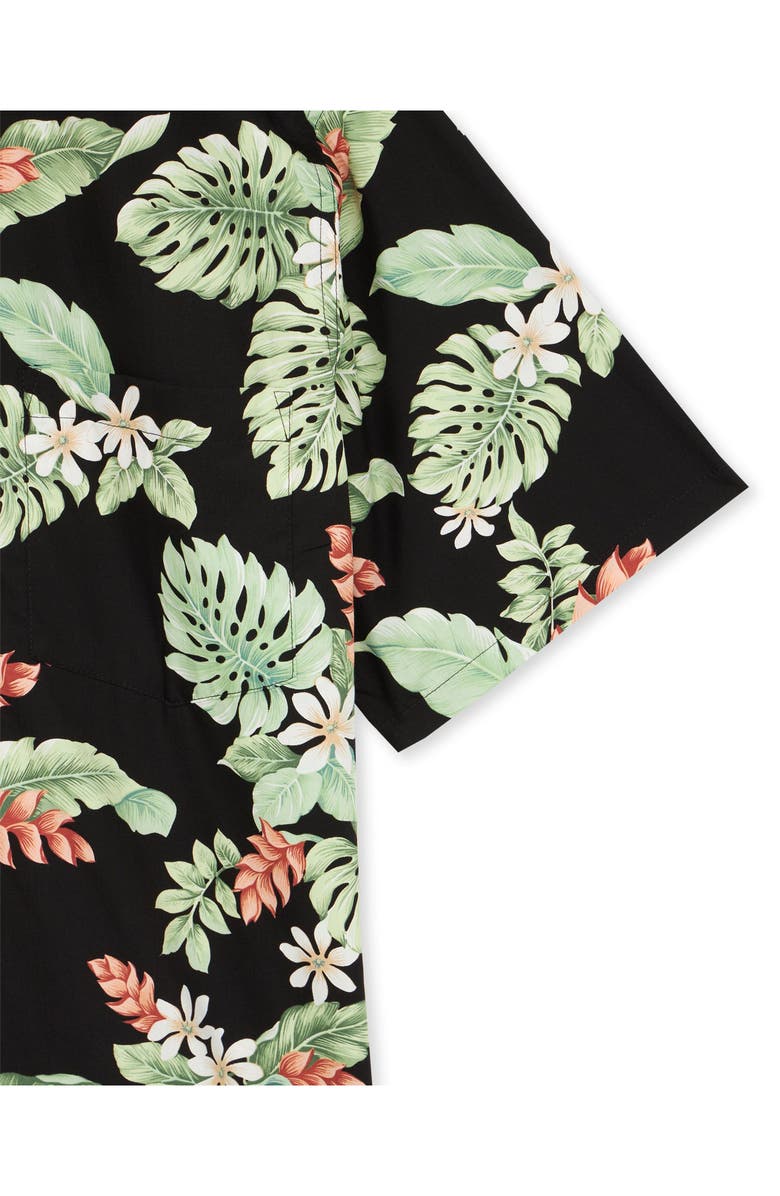 Fortela Tropical Garden Short Sleeve Shirt, Alternate, color, Black