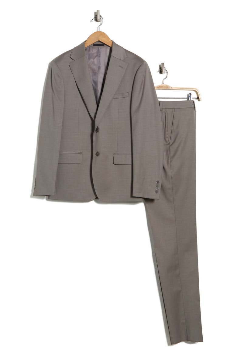 Taupe Wool Blend Suit, Alternate, color, TAUPE