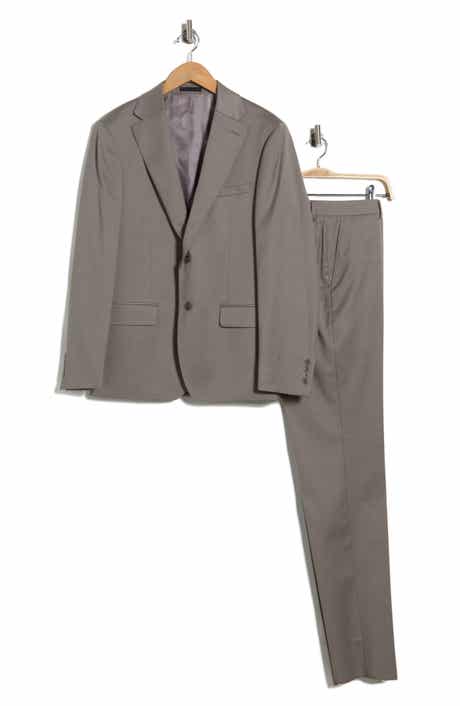 Calvin Klein Taupe Wool Blend Suit