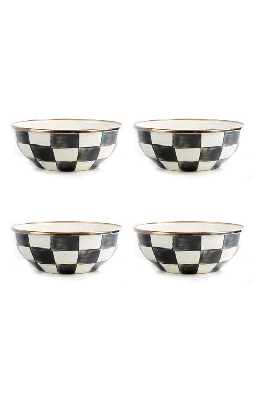 Mackenzie-childs Mackenzie Childs Courtly Check Set Of 4 Everyday Bowls