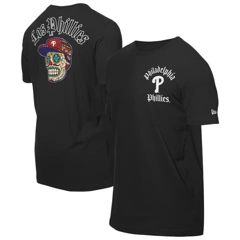 Men's New Era Black Philadelphia Phillies Sugar Skulls T-Shirt