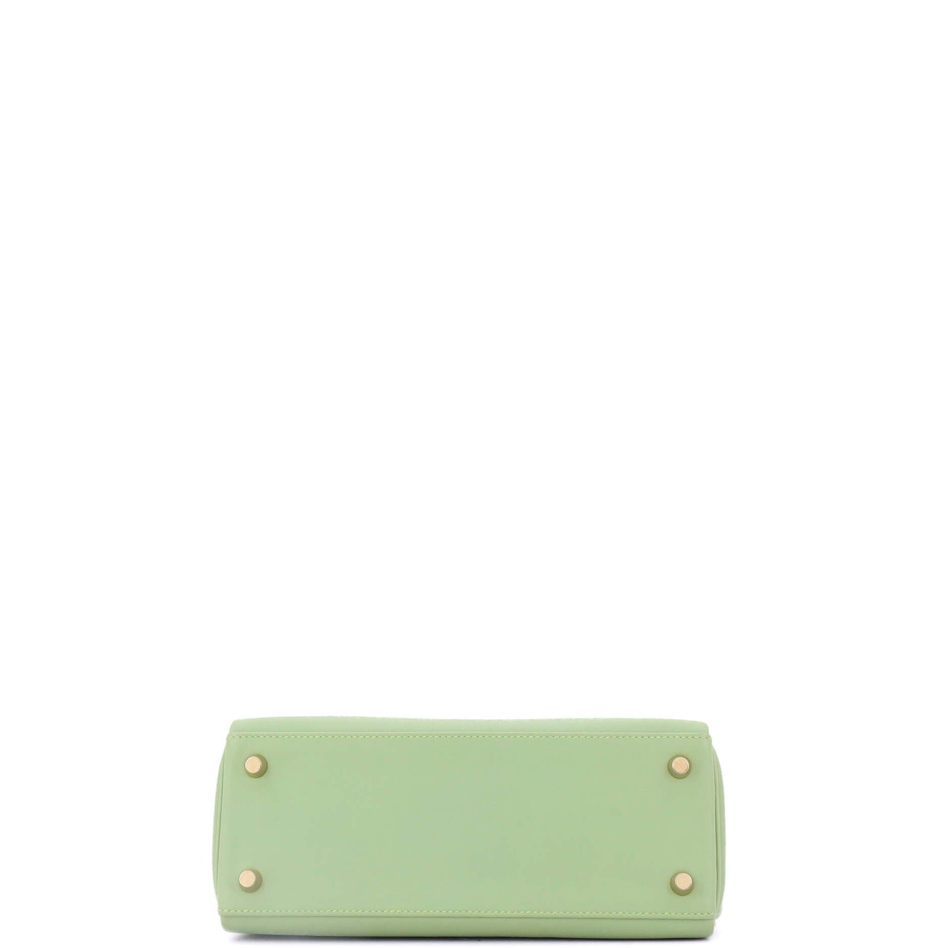 Pre-Owned Hermes Kelly Handbag Green Evercolor with Gold Hardware 25, Alternate, color, 