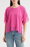 DKNY Mixed Media Dolman Sleeve Top