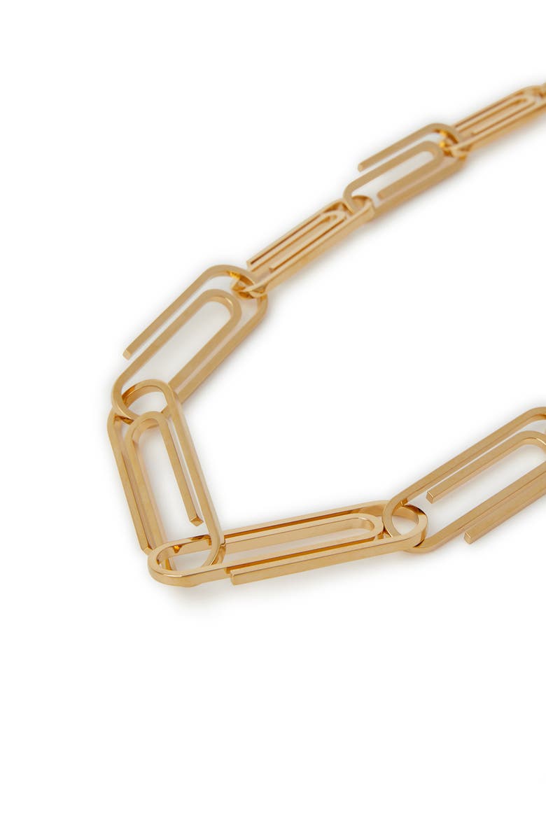 OFF WHITE Women's Paperclip Chain Necklace, Alternate, color, Gold