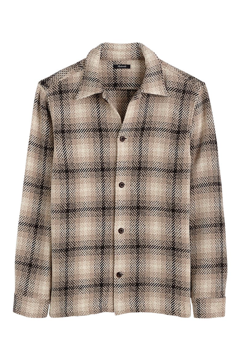 Twill Shirt Jacket, Alternate, color, HEAVY TWILL PLAID GREY/ IVORY