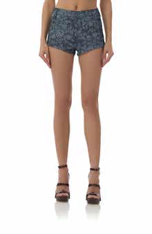 AFRM Breezy Lace Denim Sailor Shorts