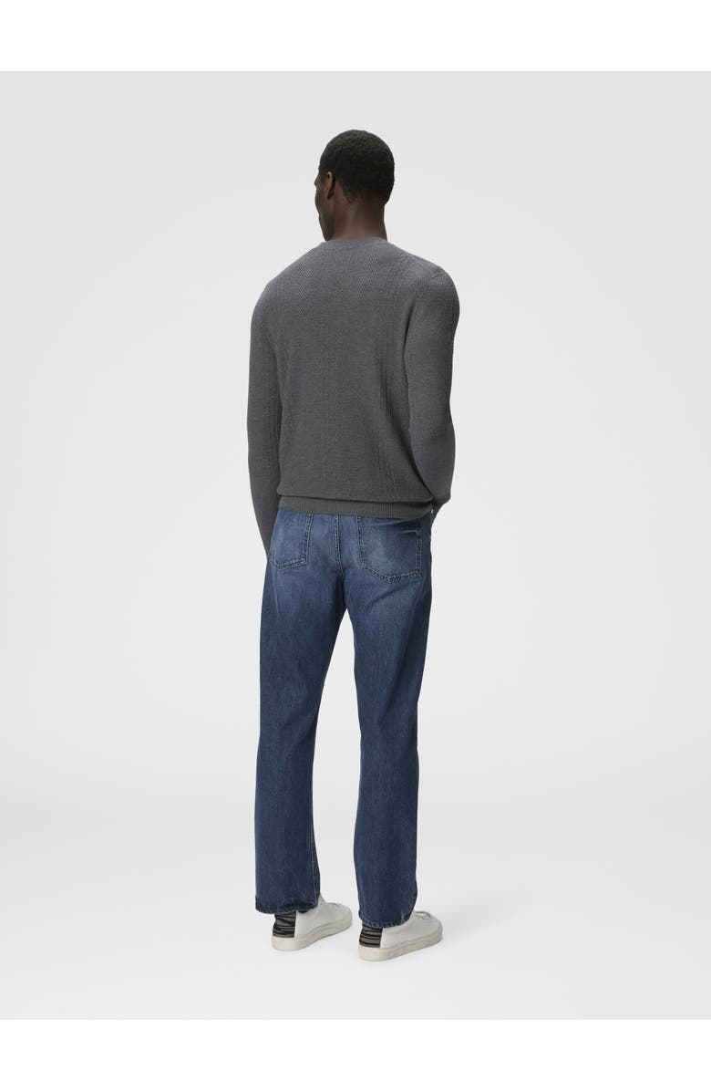 Missoni Crew Neck Sweater In Wool With Chevron Pattern, Alternate, color, Grey