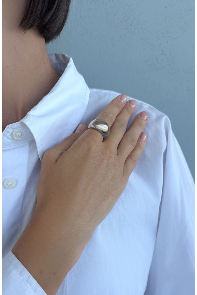 Tarnish-Resistant Dome Ring, Alternate, color, SILVER