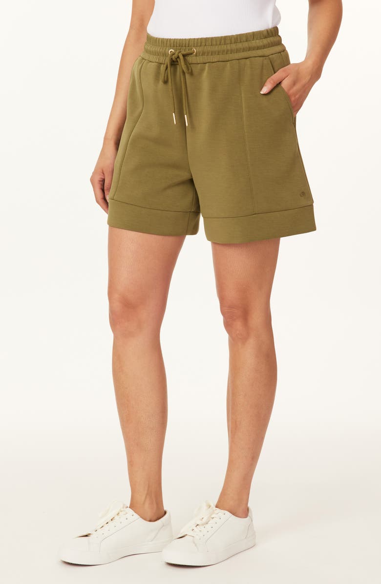 Scotch & Soda Seamed Drawstring Shorts, Alternate, color, Martini Olive