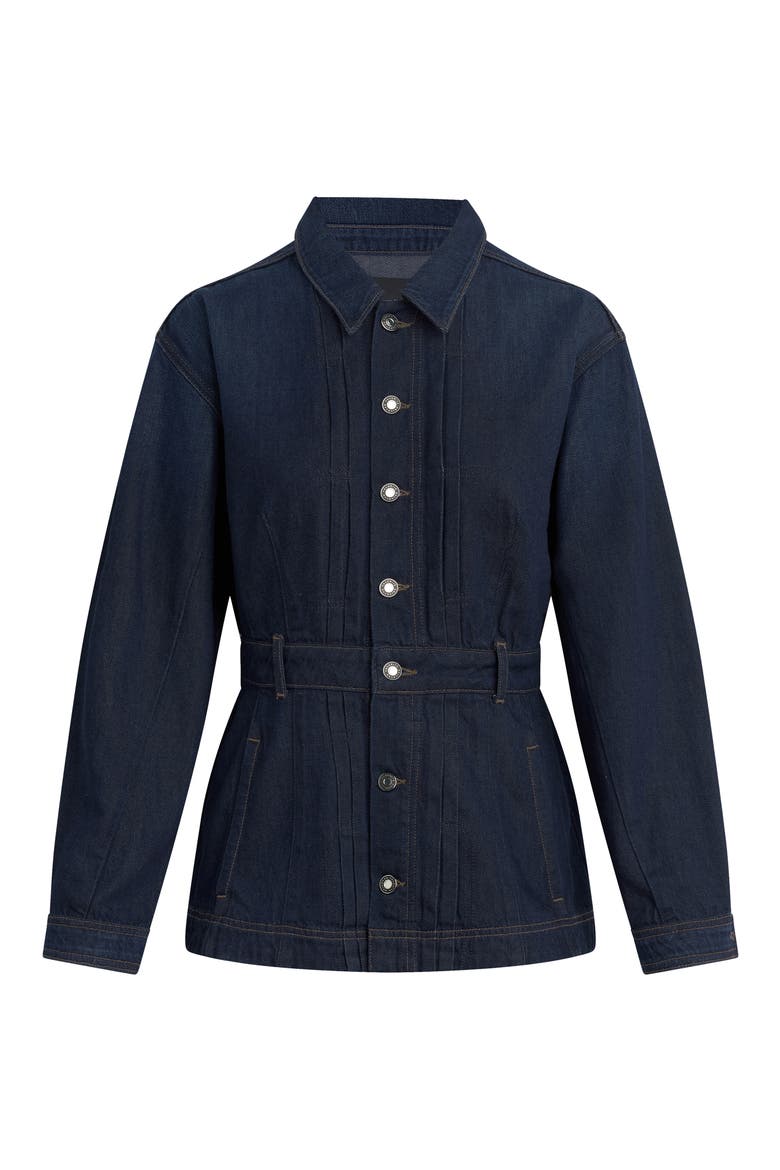 The Jade Pintuck Denim Jacket, Alternate, color, OXFORD