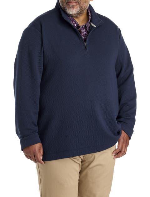 Big & Tall Textured 1/4-Zip Pullover