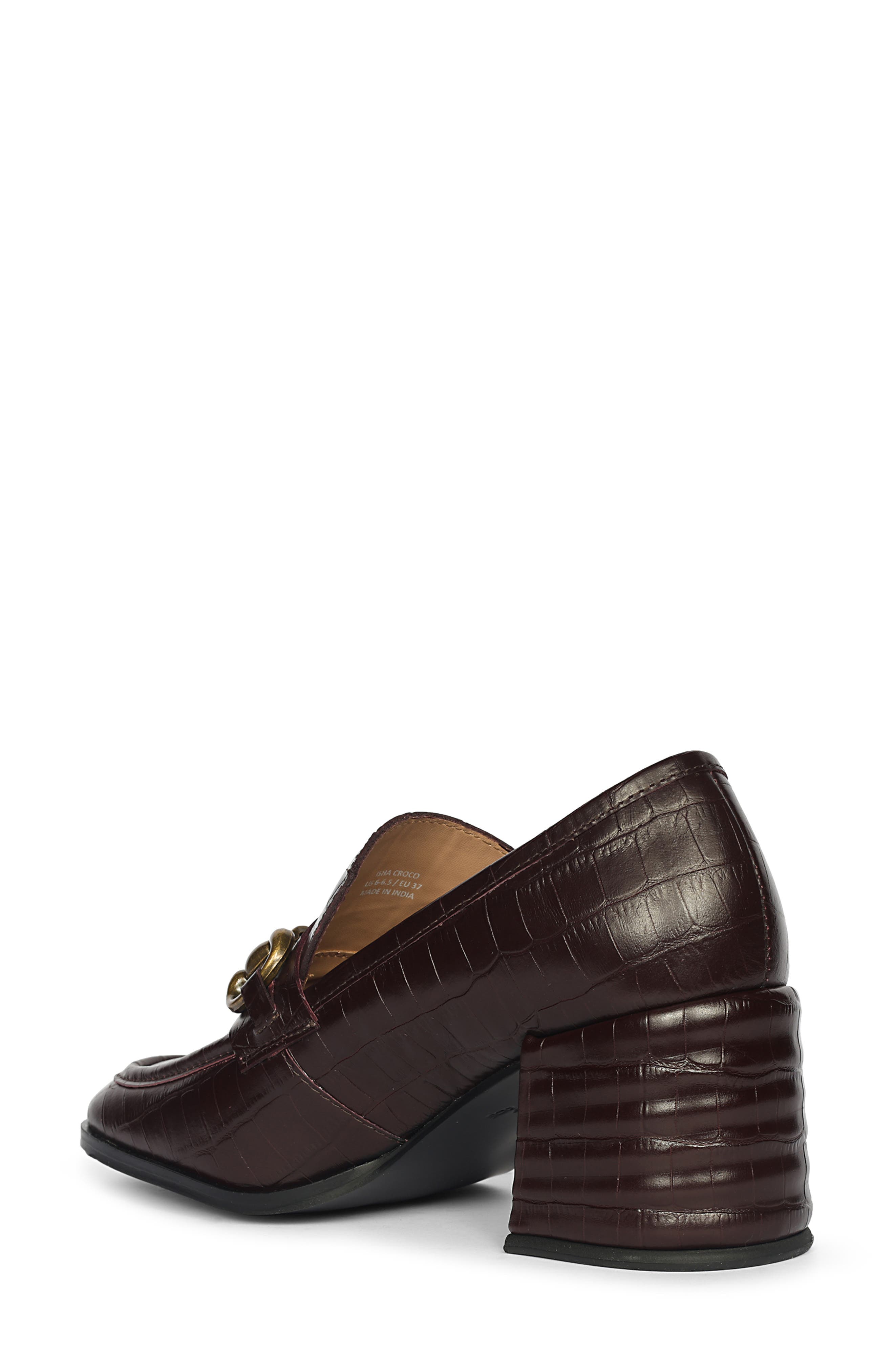 SAINT G Isha Croc Embossed Pump, Alternate, color, Dark Cherry