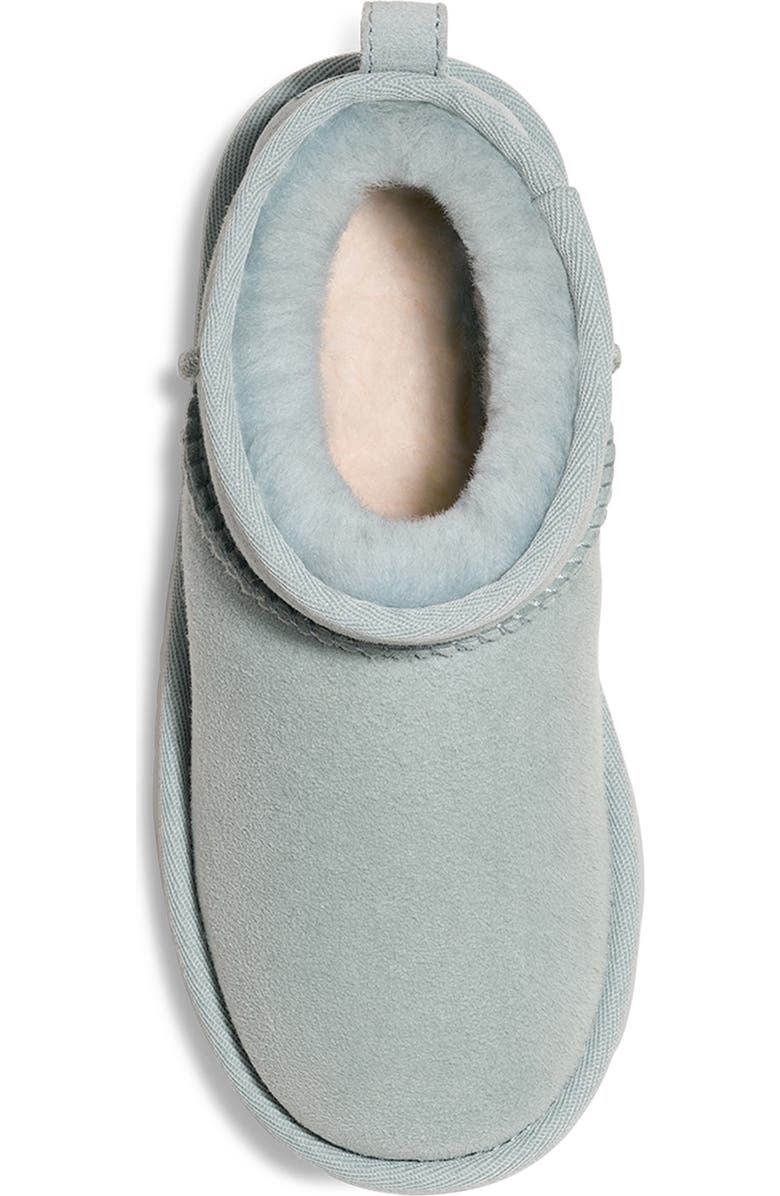 UGG<sup>®</sup> Kids' Classic Ultra Water Resistant Genuine Shearling Mini Boot, Alternate, color, Sea Foam