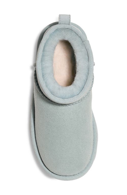 Ugg(r) Kids' Classic Ultra Water Resistant Genuine Shearling Mini Boot In Sea Foam