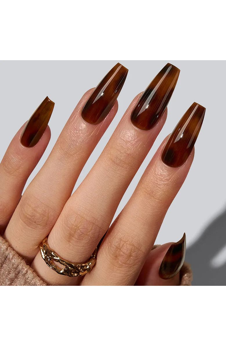 Btartboxnails Soft Gel Nail Tips SOFTCOATTIPS Tortoiseshell Collection, Alternate, color, Medium Coffin