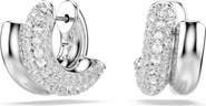 Swarovski Dextera Front/Back Hoop Earrings